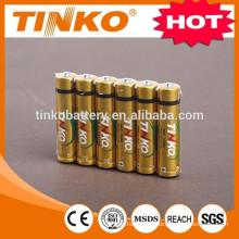 Bateria seca tamanho aaa 1.5 v com revestimento de folha de alu
